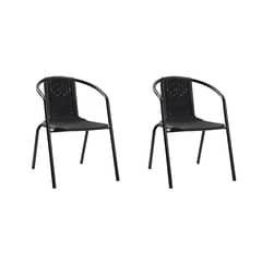 GENERICO - Pack x2 Silla Ratán para Terraza y Jardin