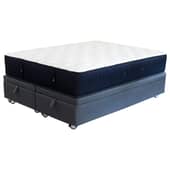 BLOCCARE - Cama Baul 2 Plaza L190cm Colchon Premium CIC Con Ruedas Logo Negro