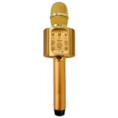 MICROLAB - Microfono Inalambrico Karaoke Bluetoth Con Parlante Dorado