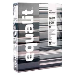 EQUALIT - Papel Fotocopia Carta Multiuso 75 g 500 Hojas