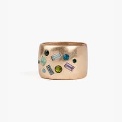 LOUNGE - Anillo Boho Piedras Dorado