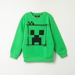 MINECRAFT - Poleron Niño Creeper Face Verde