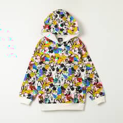 DISNEY - Poleron Niño Mickey Crazy Print Blanco