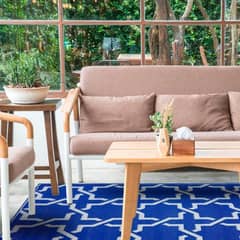 TREETOP - Alfombra de exterior de 1.2 x 1.8 m color azul