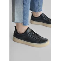 GIANI DAFIRENZE - Zapatilla Mujer De Cuero Violeta C2 Negro