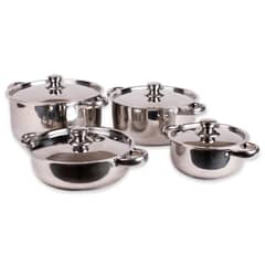 DORAL - SET OLLAS 8 PIEZAS ACERO INOXIDABLE