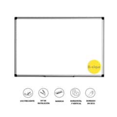 BI SILQUE - Pizarra Bisilque Doble Cara Blanco 60X90 cm