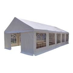 GENERICO - Carpa para Eventos 10x5 Metros Blanca Acero Galvanizado