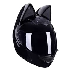 EVERSO - Casco De Moto Con Orejas De Gato Mujer Certificado Dot