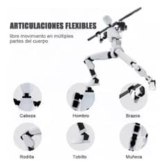 GENERICO - Figura Dummy Mision 13 Blanco / Mision 13 / Robot Multi Articulado T13