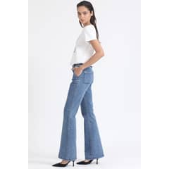 LIOLA - Jeans Flare Tro Medio, Cargo, Azul