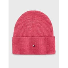 TOMMY HILFIGER - Beanie Essential Con Logo Rosado