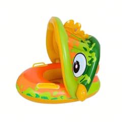 DEFENSOR FOREVER - Flotador Para Piscina Con Techo Para Bebe Niños Verde