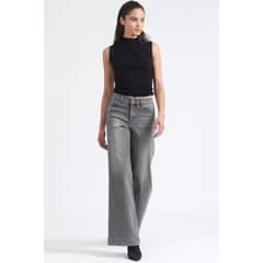 LIOLA - Jeans Palazzo, Tiro Medio, Gris