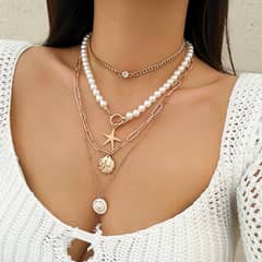 TIOZONEY - Collar de perlas de imitación para mujer