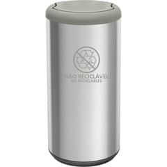 TRAMONTINA - Basurero De Acero Inoxidable 40 L De Capacidad, Aro Gris
