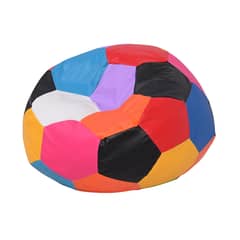 GENERICO - Pouf Pera Infantil Multicolor Eco Cuero 50x50x50 cm Máxima Design