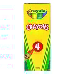 CRAYOLA - Crayones De Cera Crayola, 4 Lápices De Colores Escolares