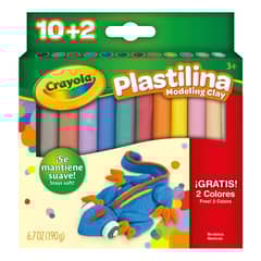 CRAYOLA - Plastilina De 12 Colores Escolares Para Niños