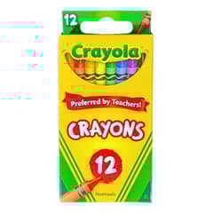 CRAYOLA - Crayones De Cera 12 Lápices De Colores Escolares