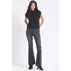 LIOLA - Jeans Flare Push-Up, Tiro Medio, Gris