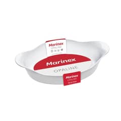 MARINEX - Fuente Mediana Oval Opaline 1000mL Porcelana Templada