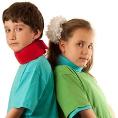 BLUNDING - Collar Cervical Blando Pediátrico Niño 8-10 Color Rojo