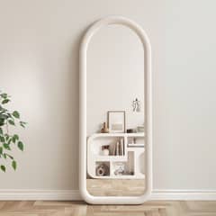 SANTU HOME & DECO - Espejo Curvo Cuerpo Entero Blanco 180x80cm