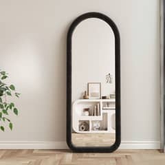 SANTU HOME & DECO - Espejo Curvo Cuerpo Entero Negro 180x80cm