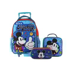 MICKEY MOUSE - Set 3 Piezas Mochila 15" + Lonchera + Estuche Mickey