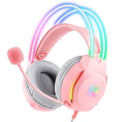 ONIKUMA - Auriculares para juegos X26 auriculares-Rosa
