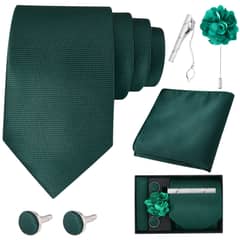 LUKOVEE - Set Corbata Hombre con Pañuelo Colleras Modelos Multitono En Caja
