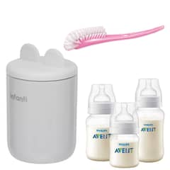INFANTI - Pack Lactancia Calentador Mamaderas y Cepillo