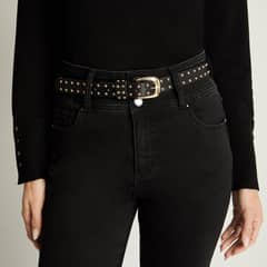 LORENZO DI PONTTI - Cinturón Con Strass Negro