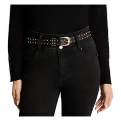 LORENZO DI PONTTI - Cinturón Con Strass Negro