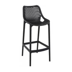 PANDALINO - Taburete Negro Bardo 75cm: Moderno- Resistente- Exterior- Interior