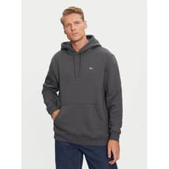 TOMMY HILFIGER - Polerón Hoodie Solid Con Logo PUB Gris