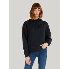 TOMMY HILFIGER - Polerón Hoodie Con Logo Bordado Azul