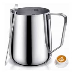 EDWINAYY - Jarra De Espuma Leche Acero Inoxidable 350ml Incluye Pluma