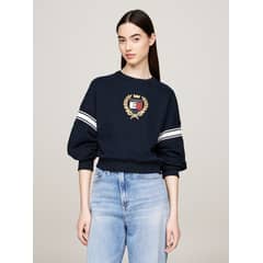 TOMMY HILFIGER - Polerón Crest Preppy Logo Azul