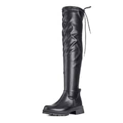 WEIDE - Bota Larga Casual Mujer Eco Cuero Plataforma Moda ZS69