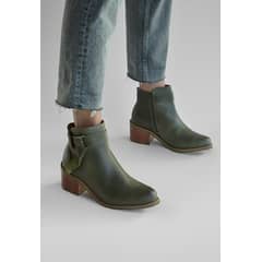 GIANI DAFIRENZE - Botin Mujer De Cuero Grace Verde C3