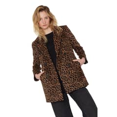 JACINTA TIENDA - Abrigo Gracia animal print camel