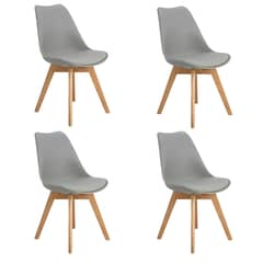 JAVIMATE - Pack 4 Sillas De Comedor Tulip Gris