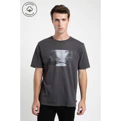 FROENS - Polera manga corta hombre Rio grafito - Algodón orgánico