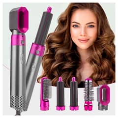 IRM - Secador De Cabello Cepillo Multiuso Alisador Rizador Modelador 5 En 1
