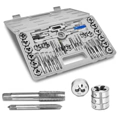 AIZO - Set De Machuelos Y Terraja Métrico De Acero M3-m12 40pzs