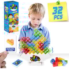 PANGUI TOYS - Balanceo De Bloques Tetris 32 Piezas -tetra Tower