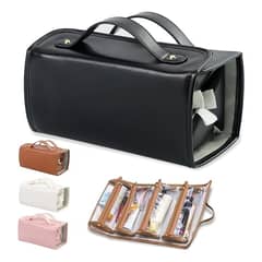 EVERSO - Neceser De Viaje Plegable 4 En 1 De Piel transparentes Impermeable