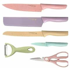 BAUL MAGICO - Cuchillos Cocina 6 Piezas, Color Pastel Evcriverh Kitchen